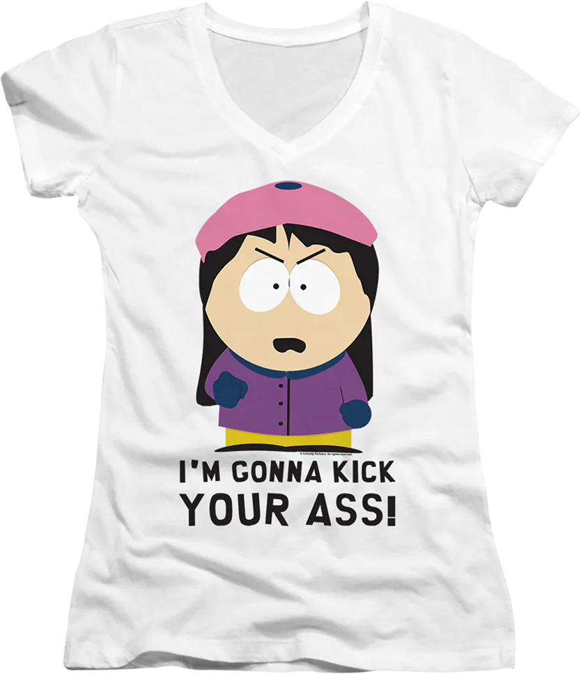 Ladies I'm Gonna Kick Your Ass South Park V-Neck Shirt