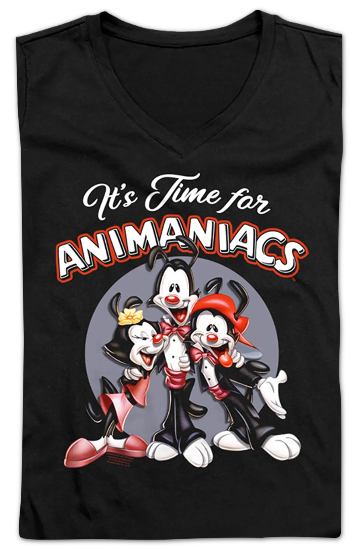 Ladies It's Time For Animaniacs V-Neck Shirt - Image 2