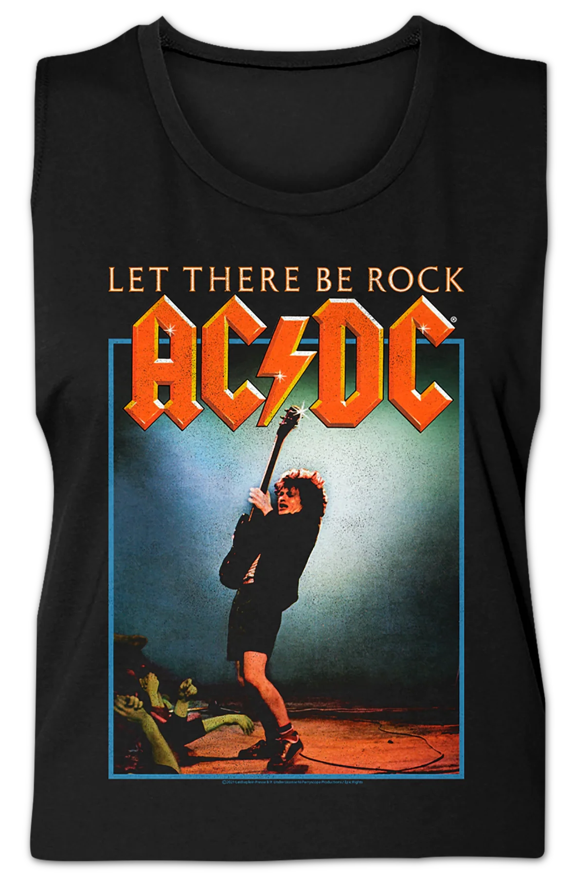 Ladies Let There Be Rock Album Cover ACDC Muscle Tank Top - Image 2