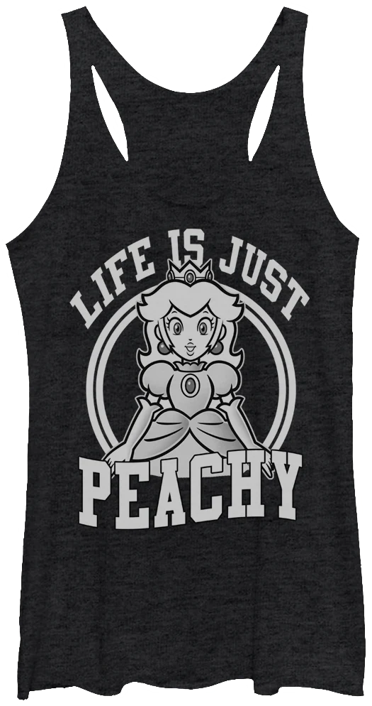 Ladies Life Is Just Peachy Super Mario Bros. Tank Top