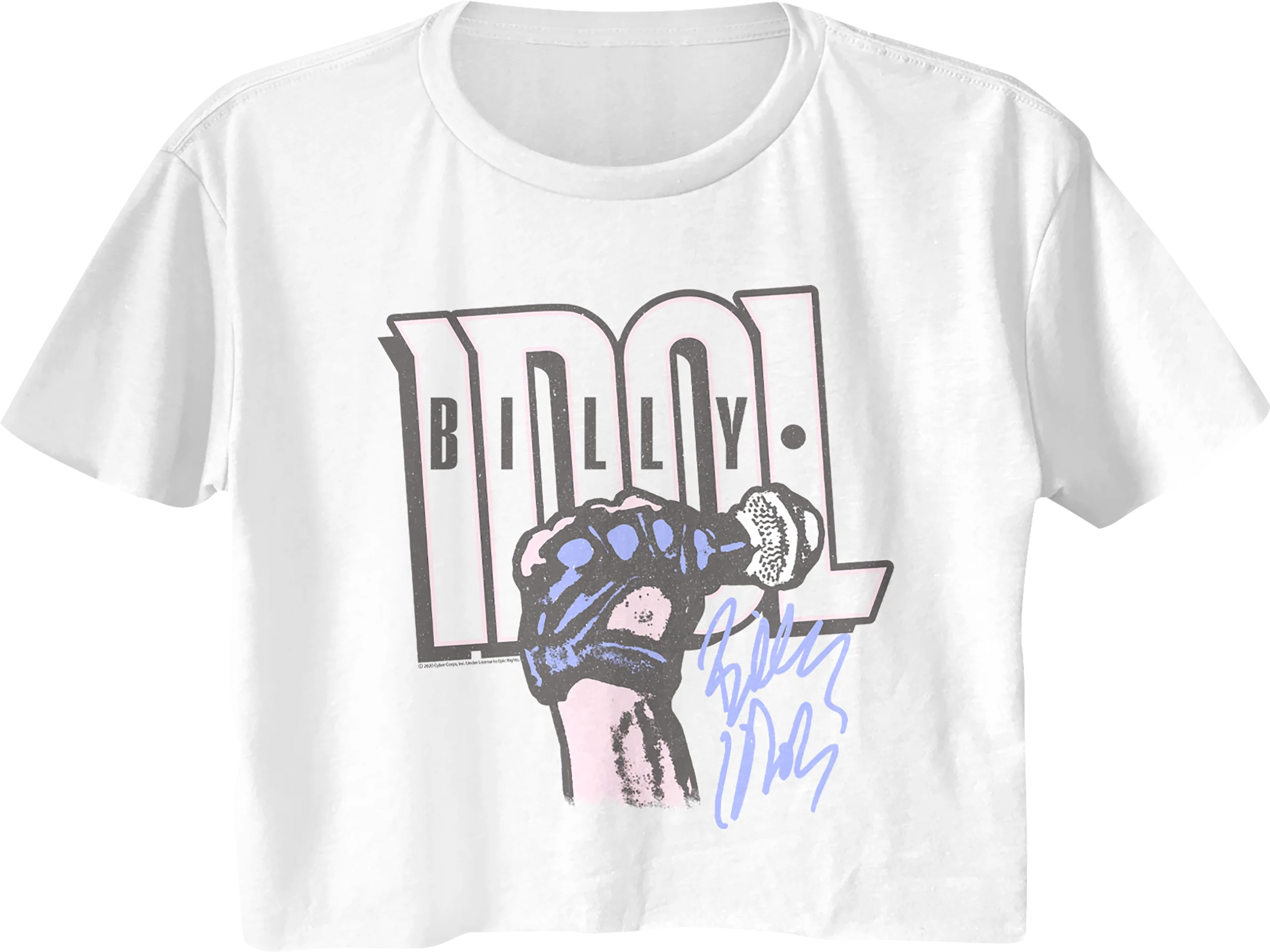 Ladies Logo And Autograph Billy Idol Crop Top