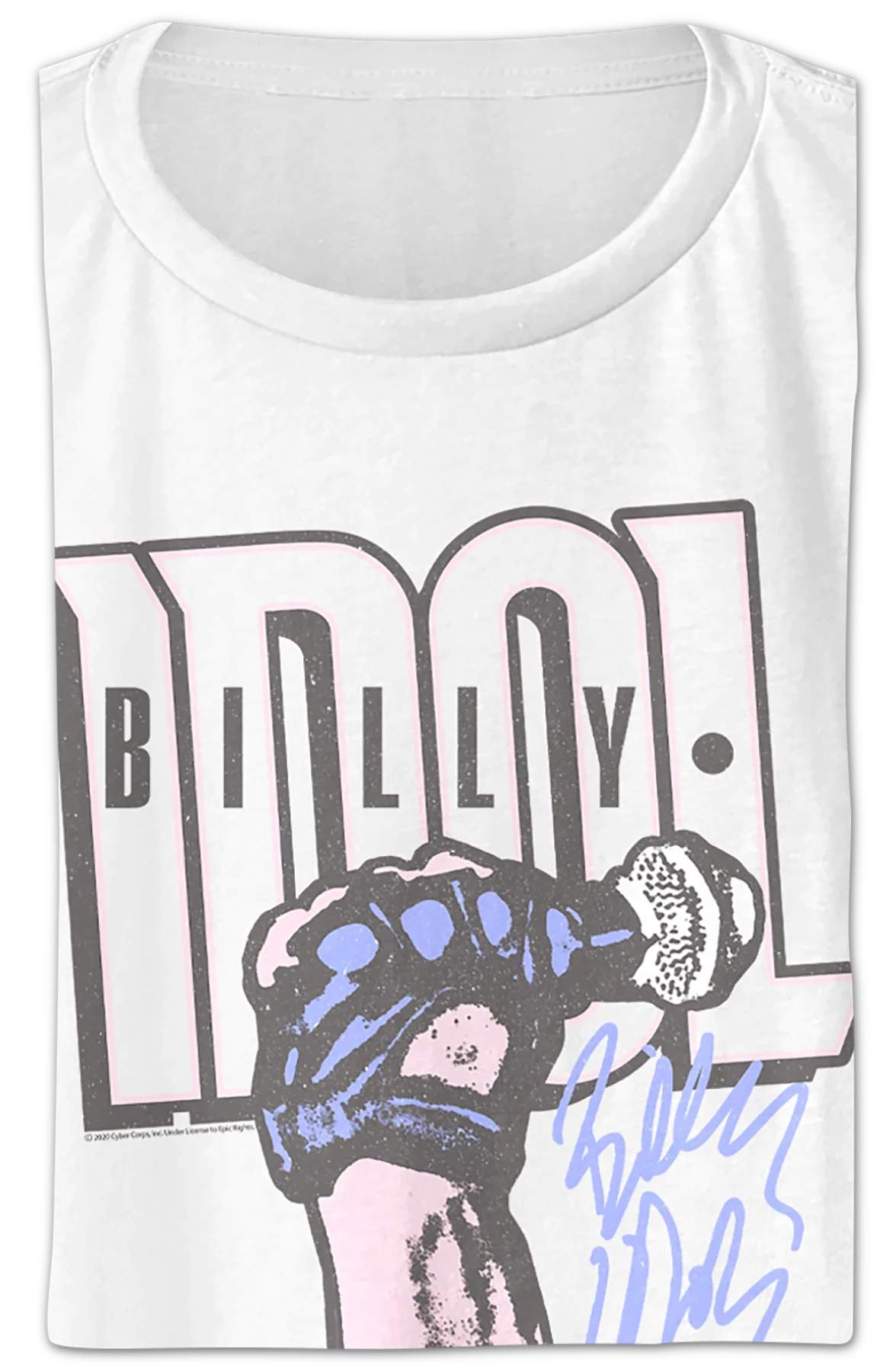 Ladies Logo And Autograph Billy Idol Crop Top - Image 2