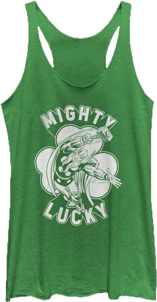 Ladies Mighty Lucky Thor Racerback Tank Top