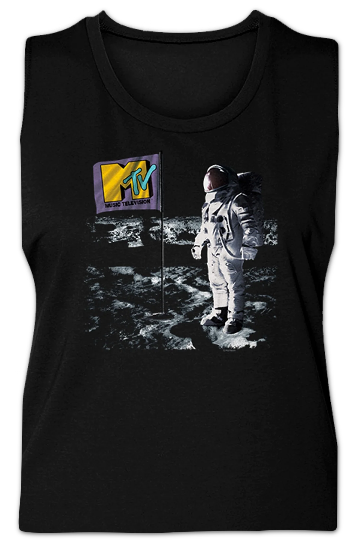 Ladies Moon Landing MTV Muscle Tank Top - Image 2