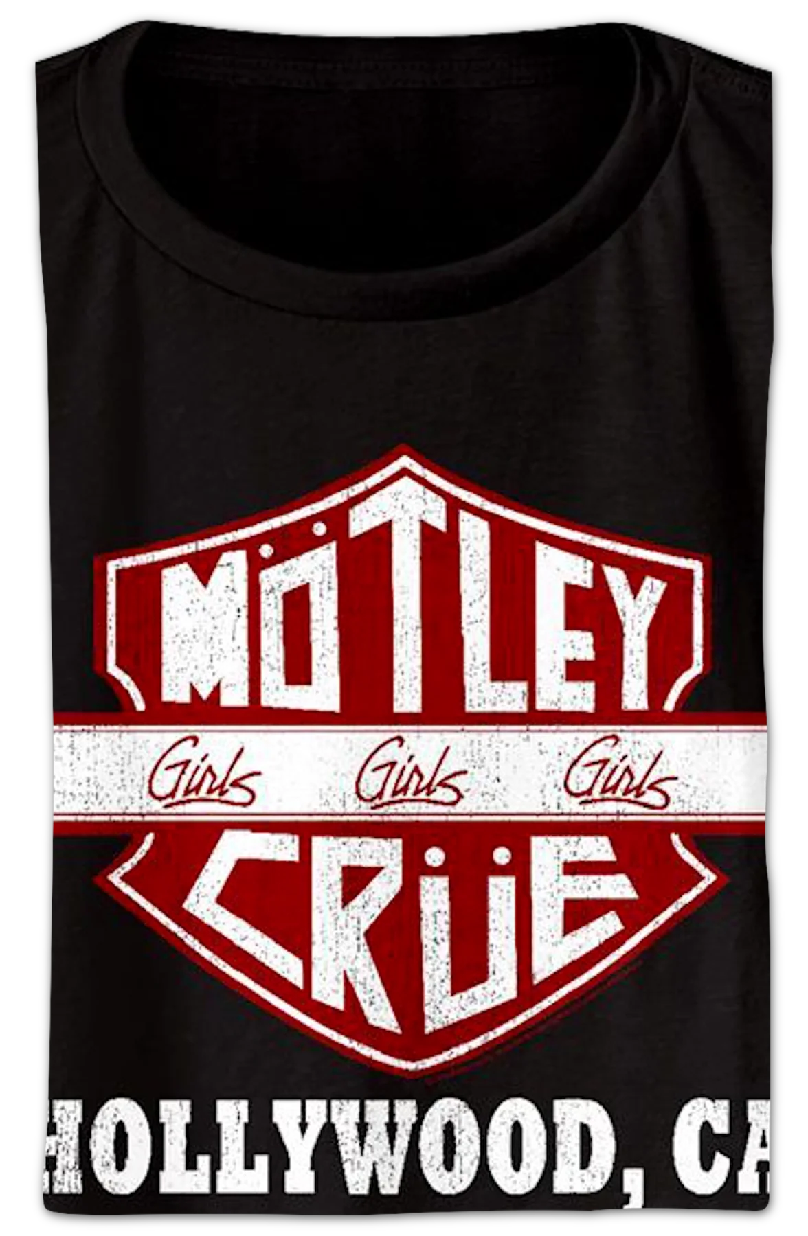 Ladies Motorcycle Logo Motley Crue Crop Top - Image 2