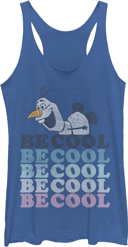 Ladies Olaf Be Cool Frozen Racerback Tank Top