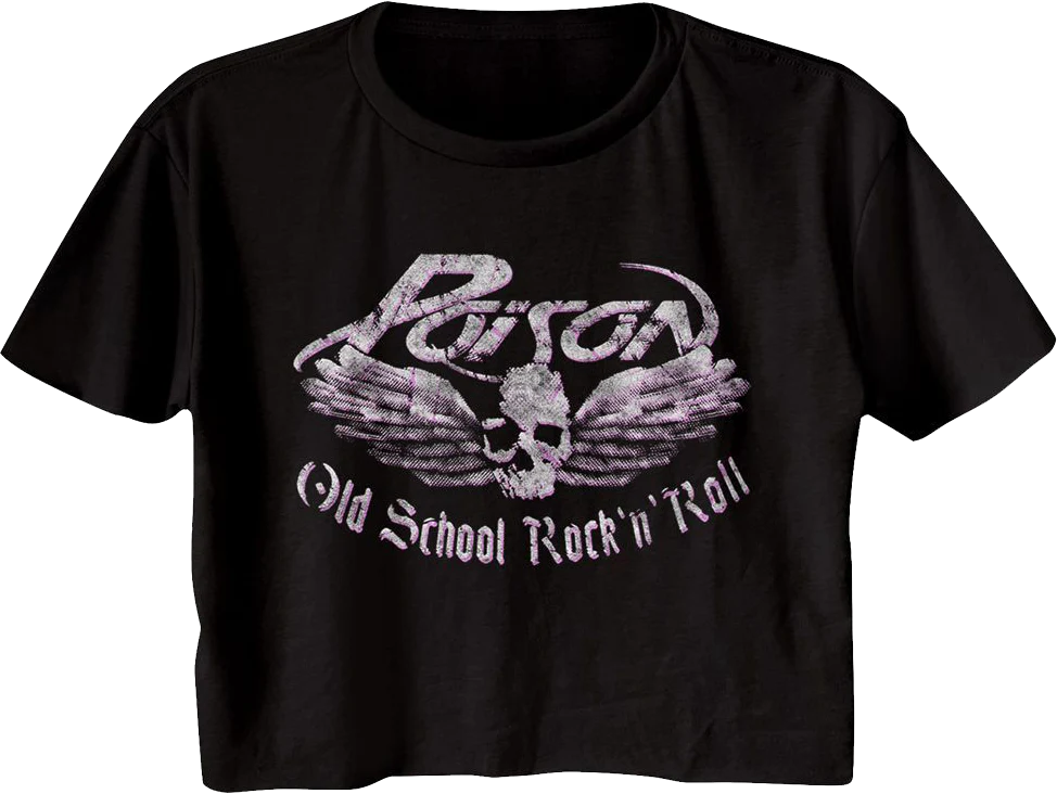 Ladies Old School Rock n Roll Poison Crop Top