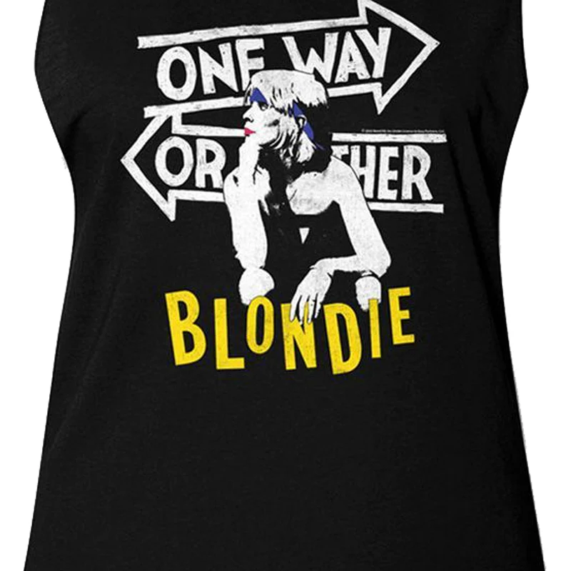 Ladies One Way Or Another Blondie Muscle Tank Top