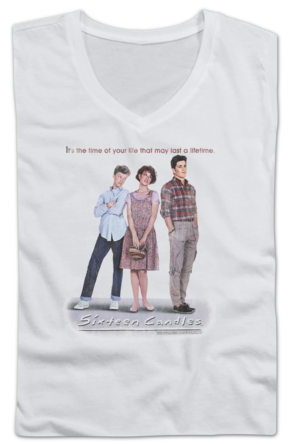 Ladies Poster Sixteen Candles V-Neck Shirt - Image 2