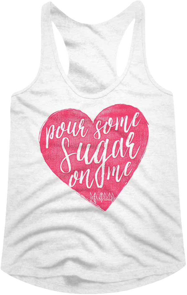 Ladies Pour Some Sugar On Me Def Leppard Racerback Tank Top