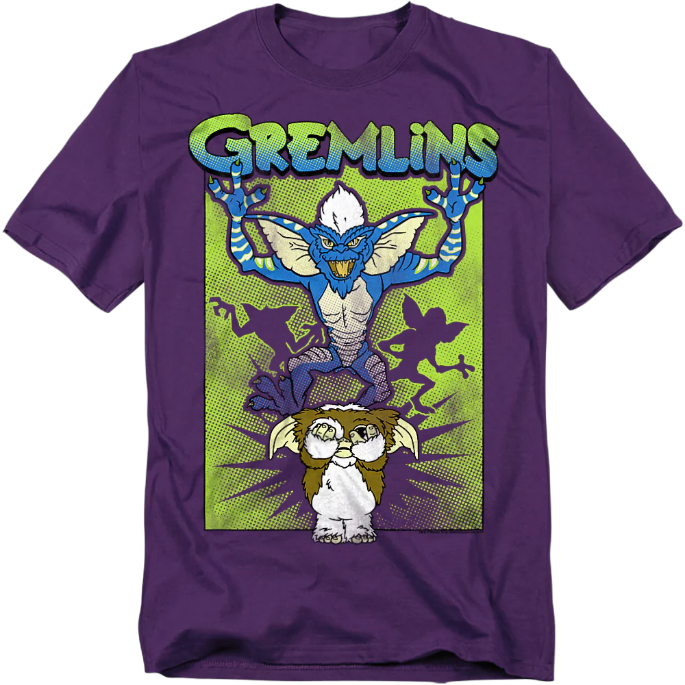 Ladies Purple Gizmo's Nightmare Gremlins Shirt