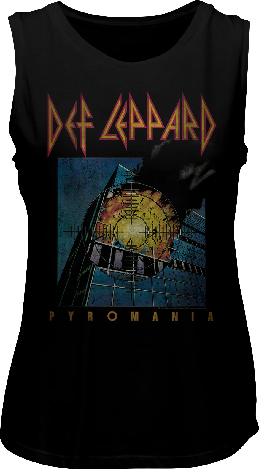 Ladies Pyromania Def Leppard Muscle Tank Top