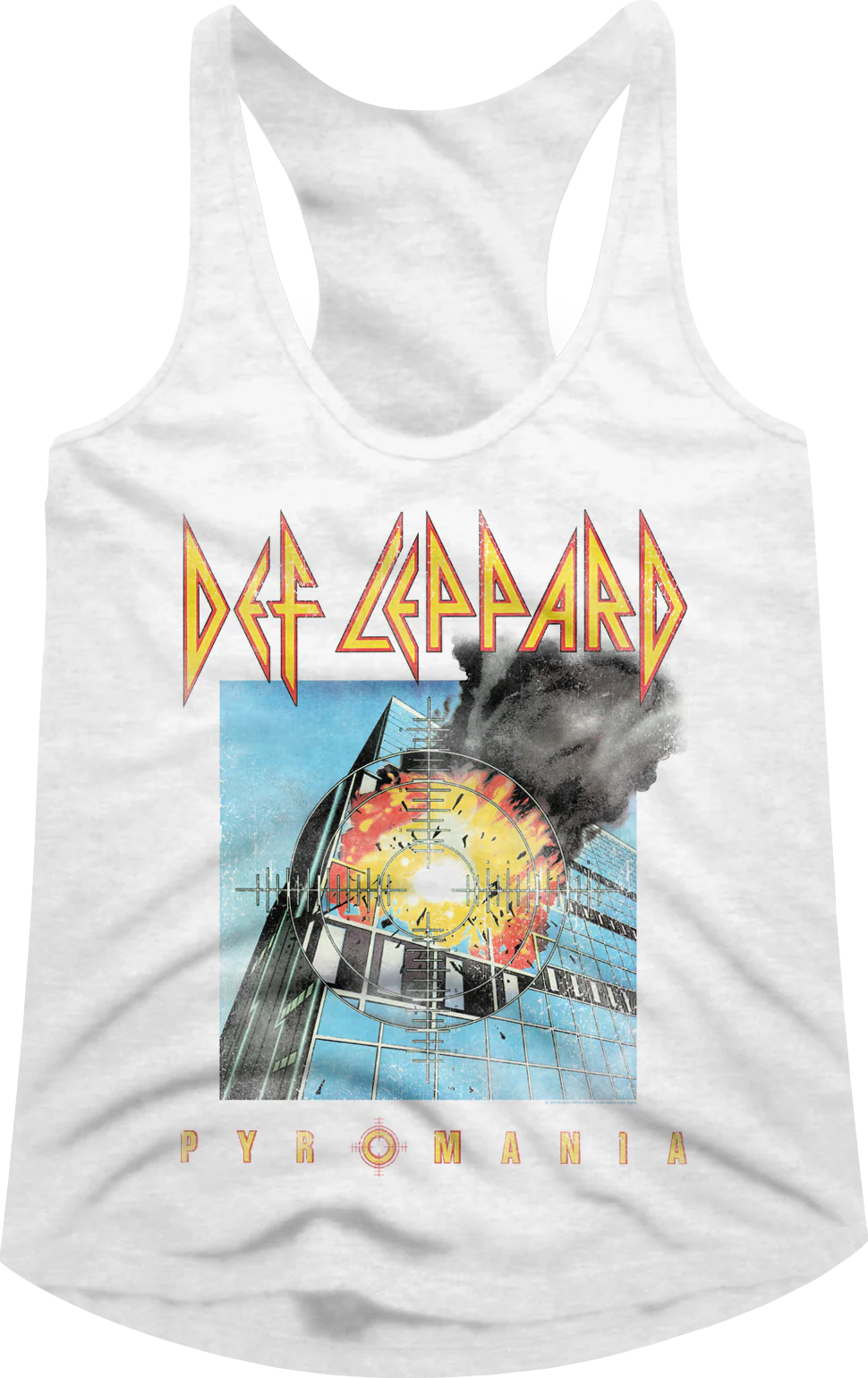 Ladies Pyromania Def Leppard Racerback Tank Top