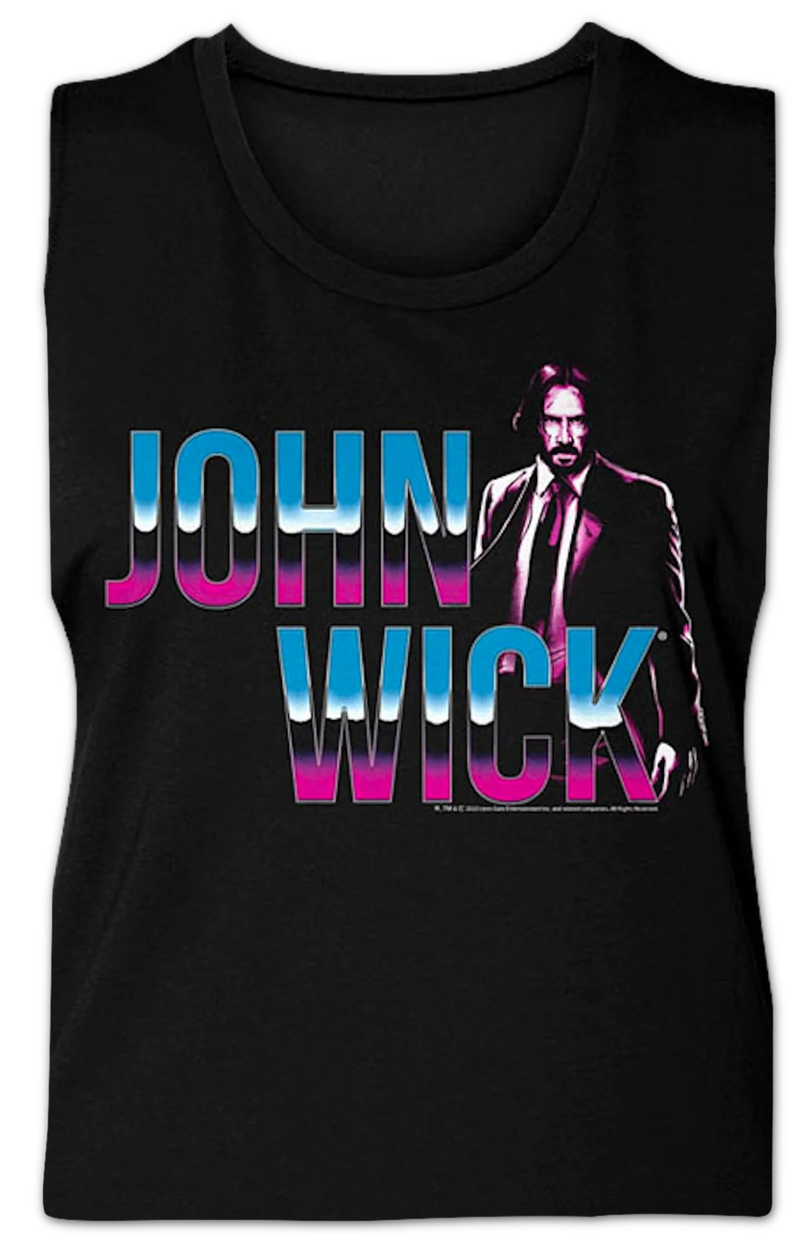 Ladies Retro John Wick Muscle Tank Top - Image 2