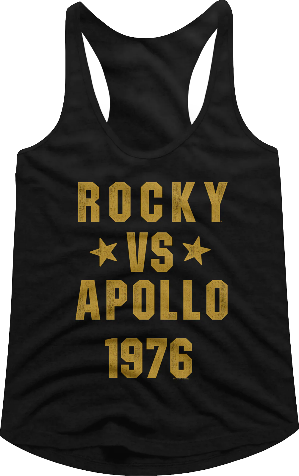 Ladies Rocky vs Apollo 1976 Rocky Racerback Tank Top