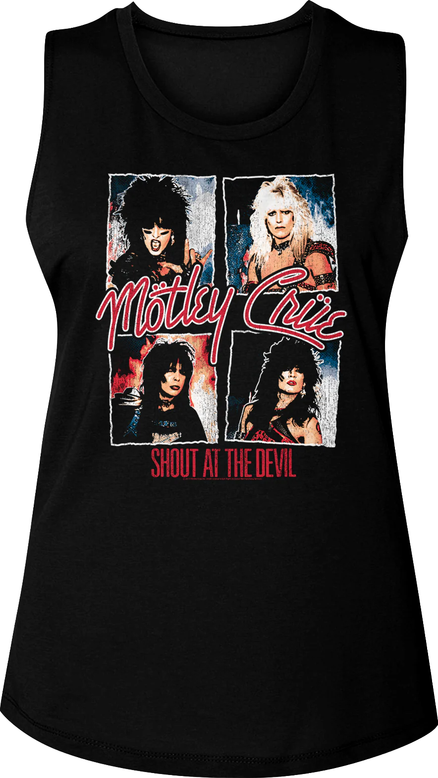 Ladies Shout At The Devil Motley Crue Muscle Tank Top