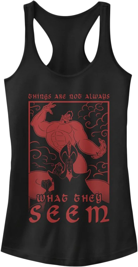 Ladies Things Are Not What They Seem Aladdin Racerback Tank Top