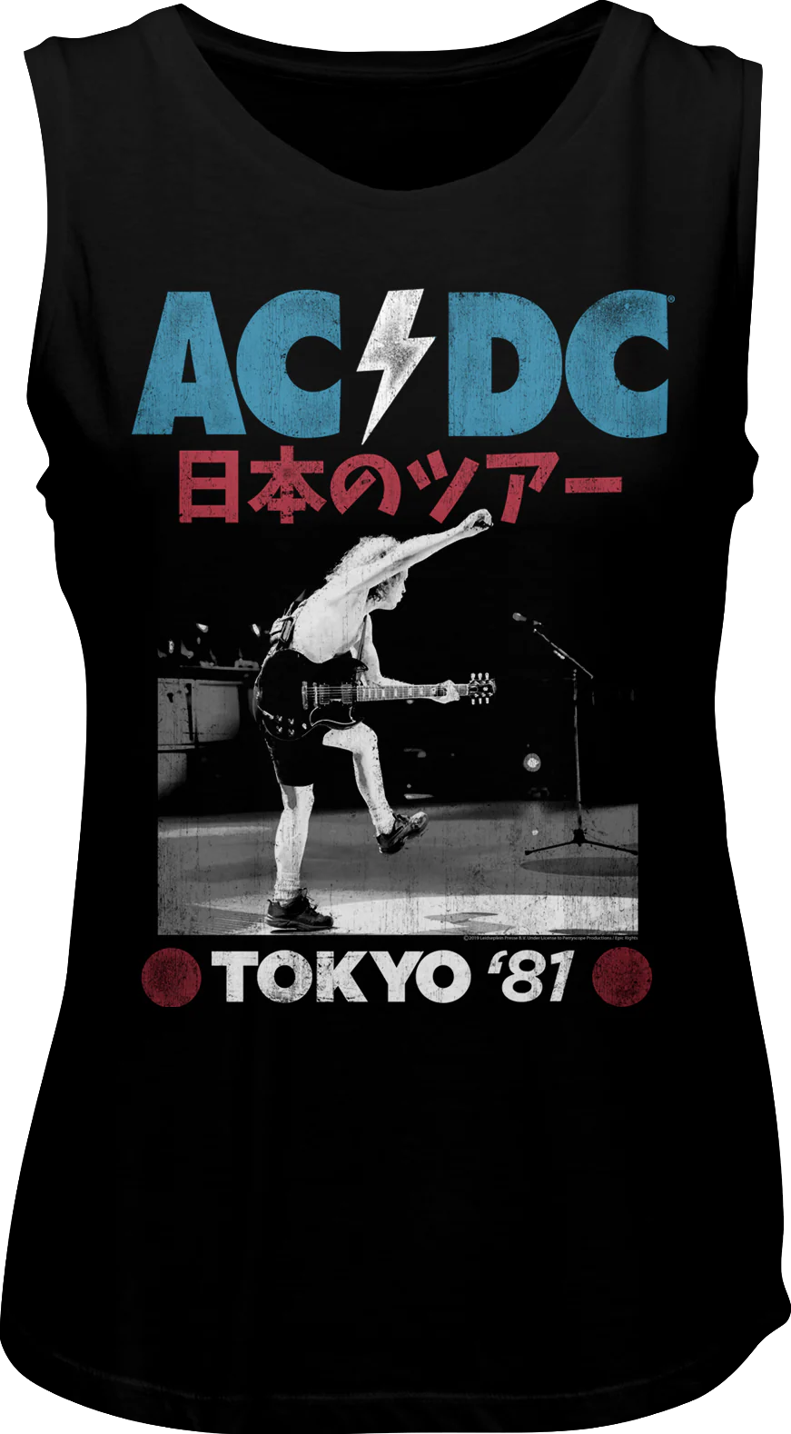 Ladies Tokyo '81 ACDC Muscle Tank Top