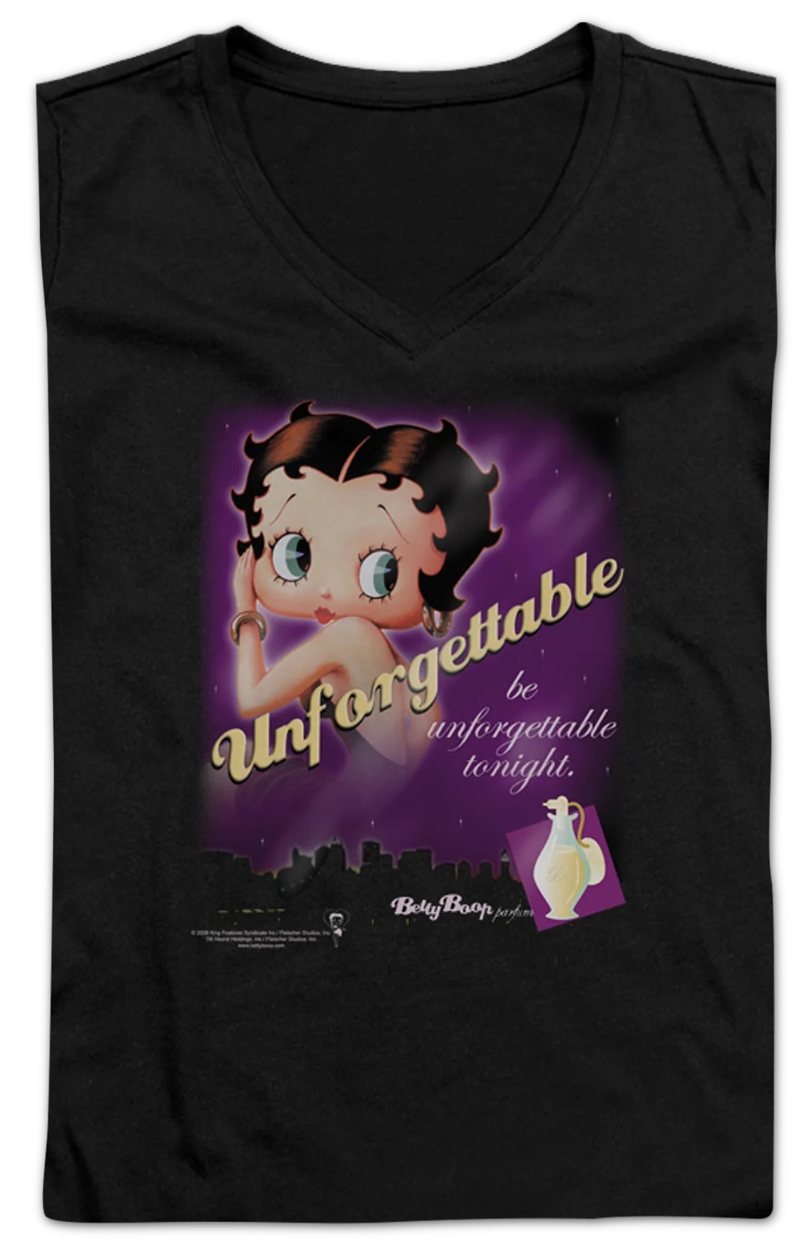 Ladies Unforgettable Betty Boop V-Neck Shirt - Image 2