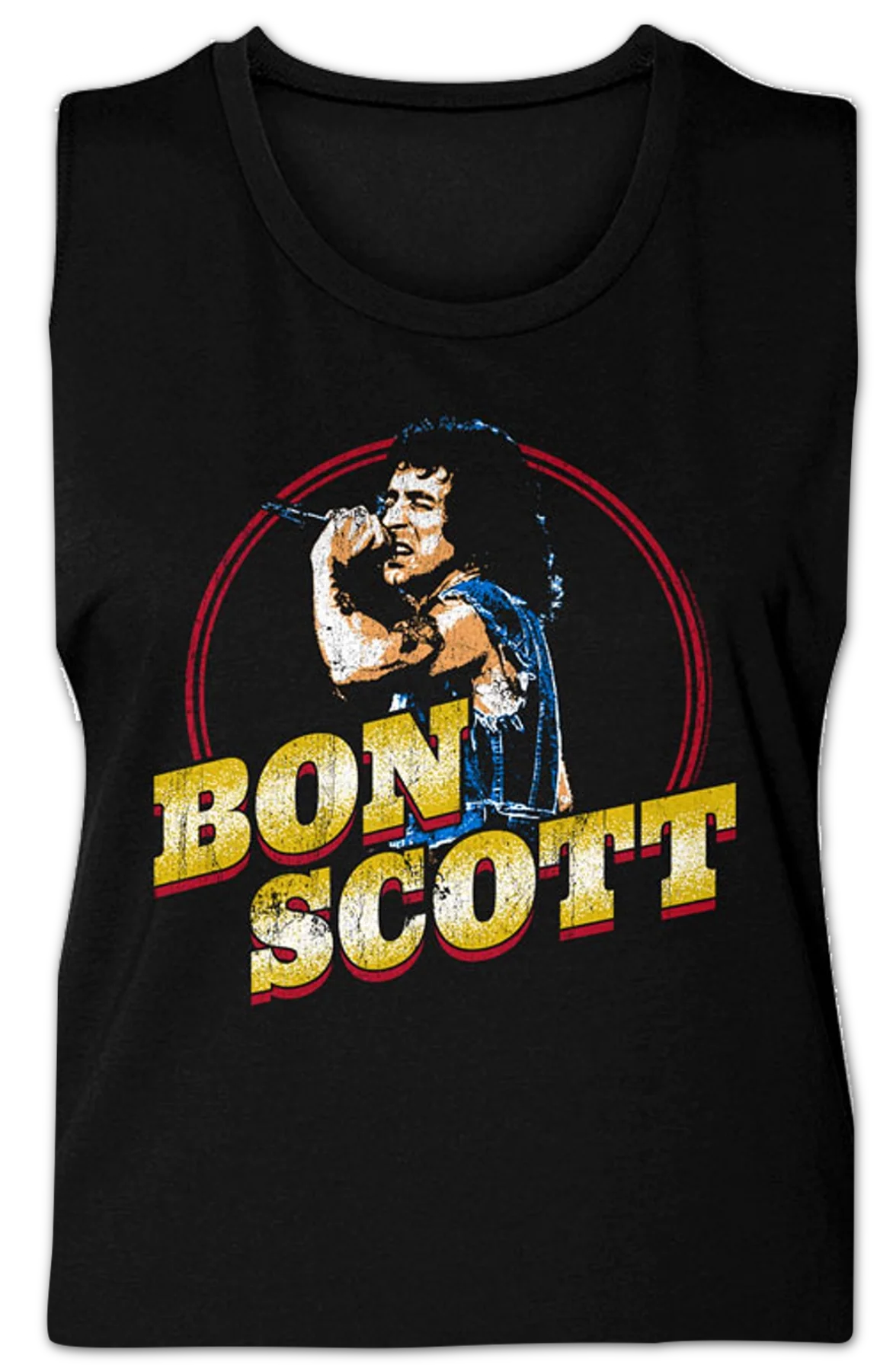 Ladies Vintage Bon Scott Muscle Tank Top - Image 2