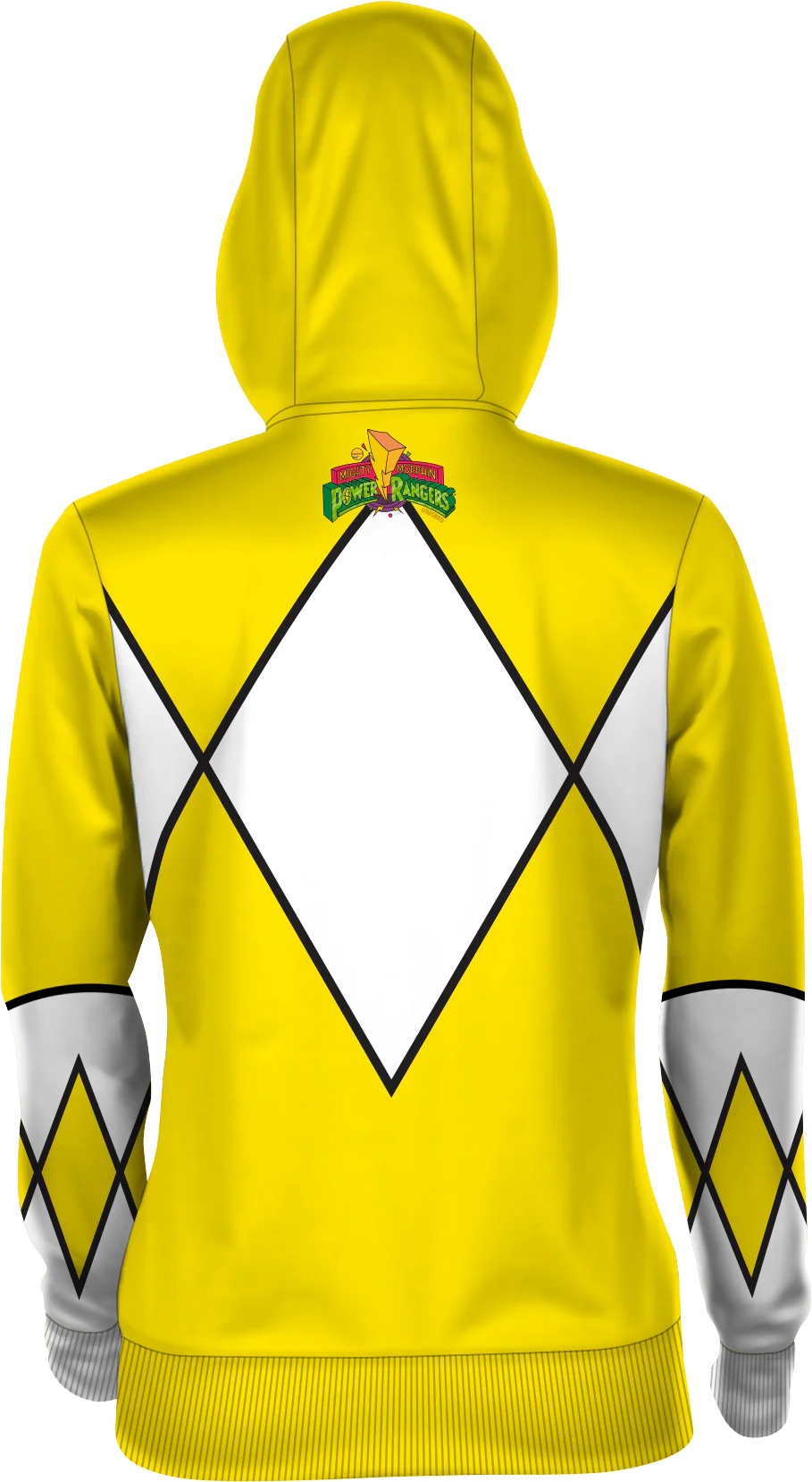 Ladies Yellow Ranger Mighty Morphin Power Rangers Costume Hoodie - Image 3