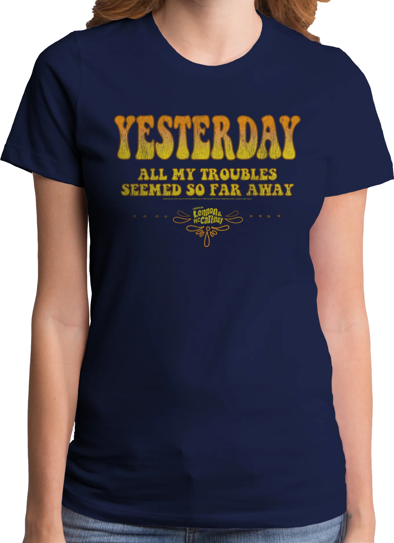 Ladies Yesterday Beatles Shirt