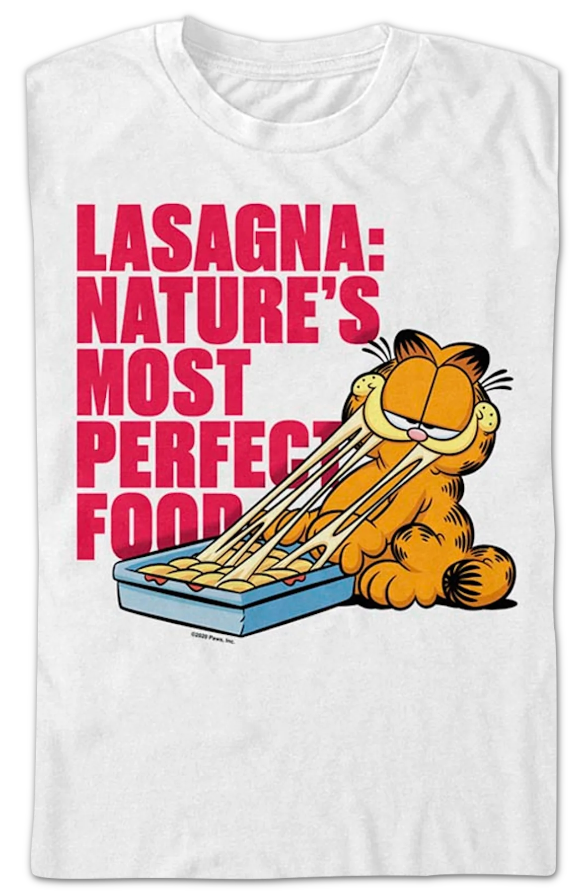 Lasagna Nature's Most Perfect Food Garfield T-Shirt - Image 2