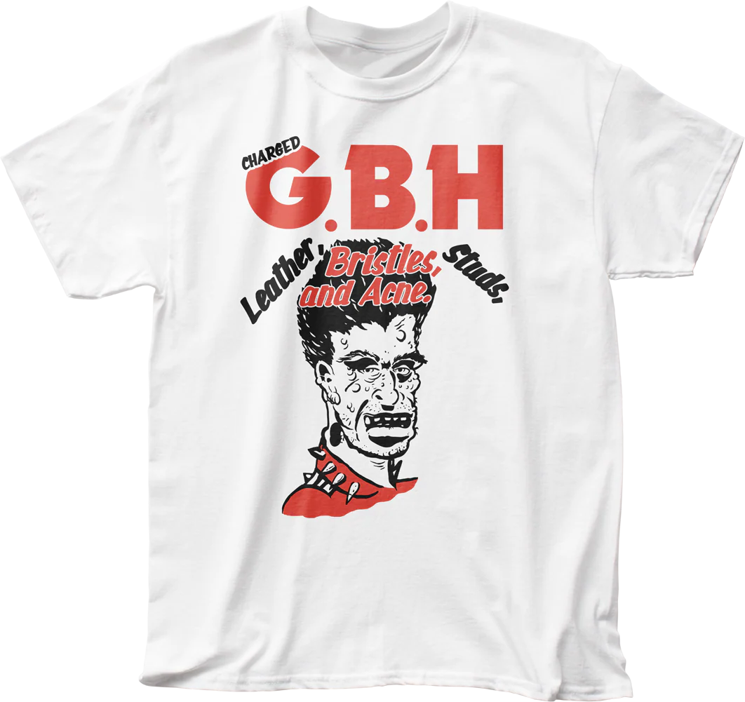Leather Bristles Studs And Acne Charged GBH T-Shirt