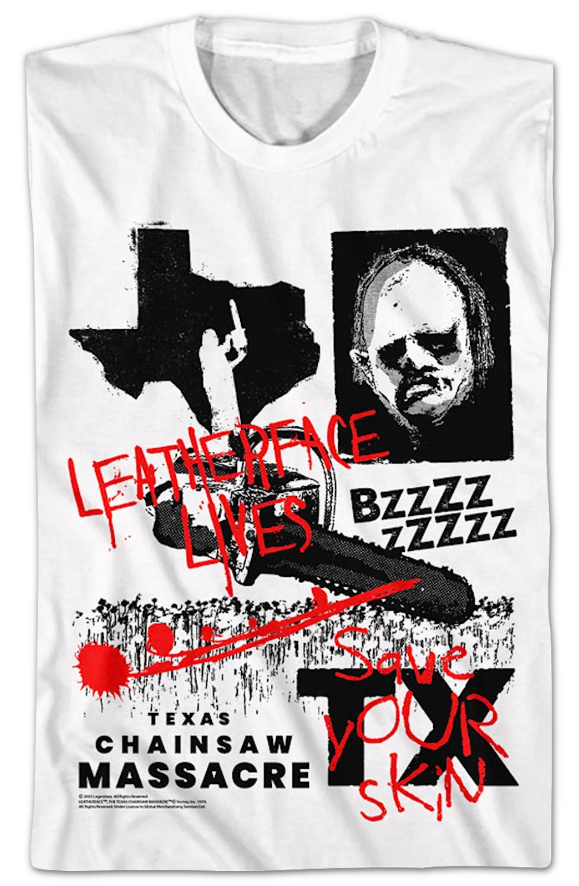 Leatherface Lives Texas Chainsaw Massacre T-Shirt - Image 2