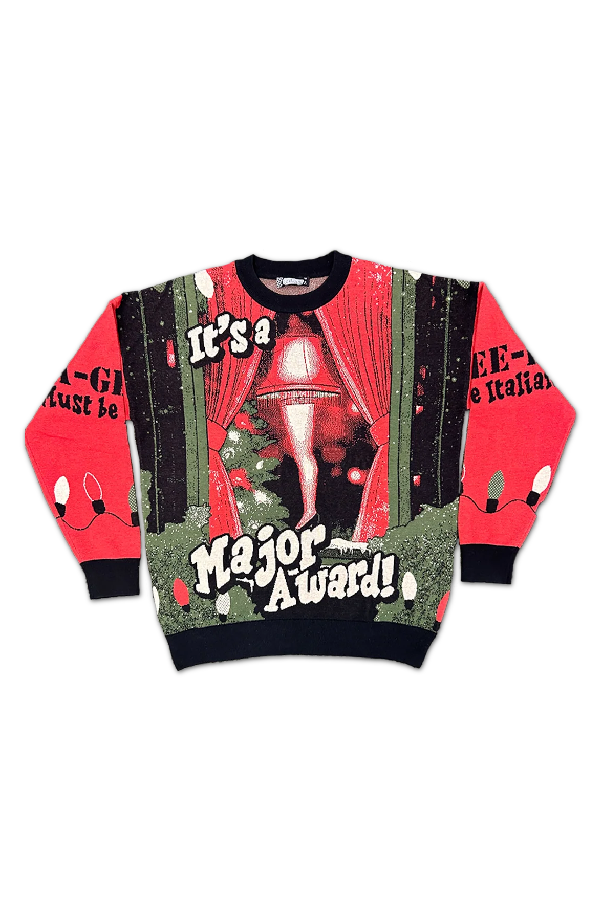 Leg Lamp It's A Major Award Christmas Story Knitted Sweater - Image 2
