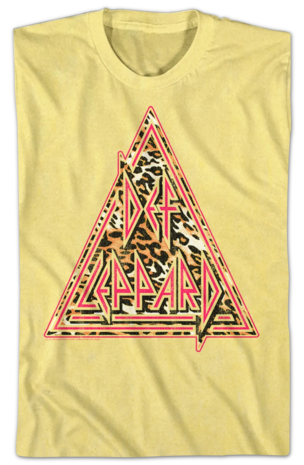 Leopard Print Triangle Def Leppard T-Shirt - Image 2