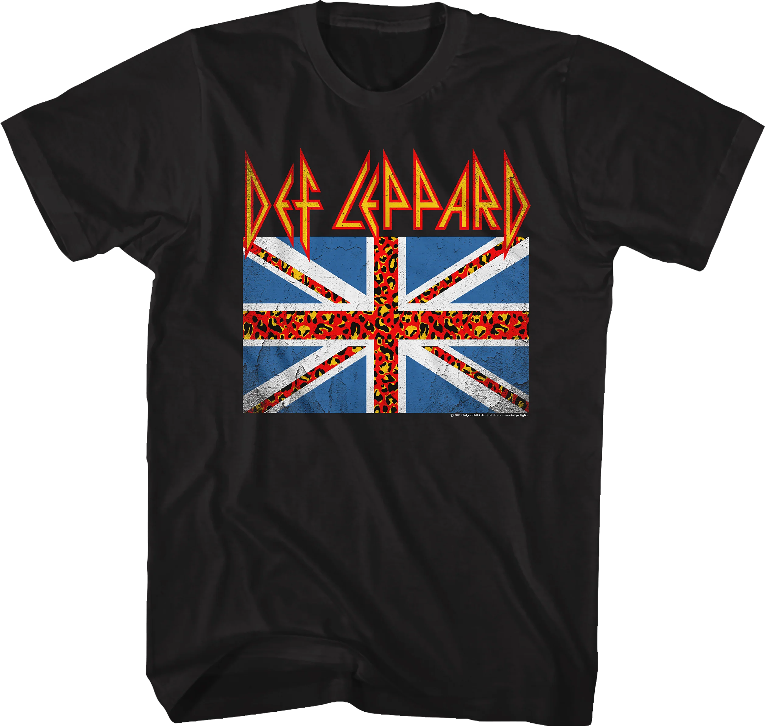 Leopard Print Union Jack Def Leppard T-Shirt