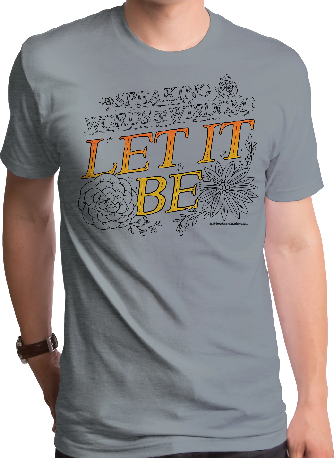 Let It Be Lyrics Beatles T-Shirt