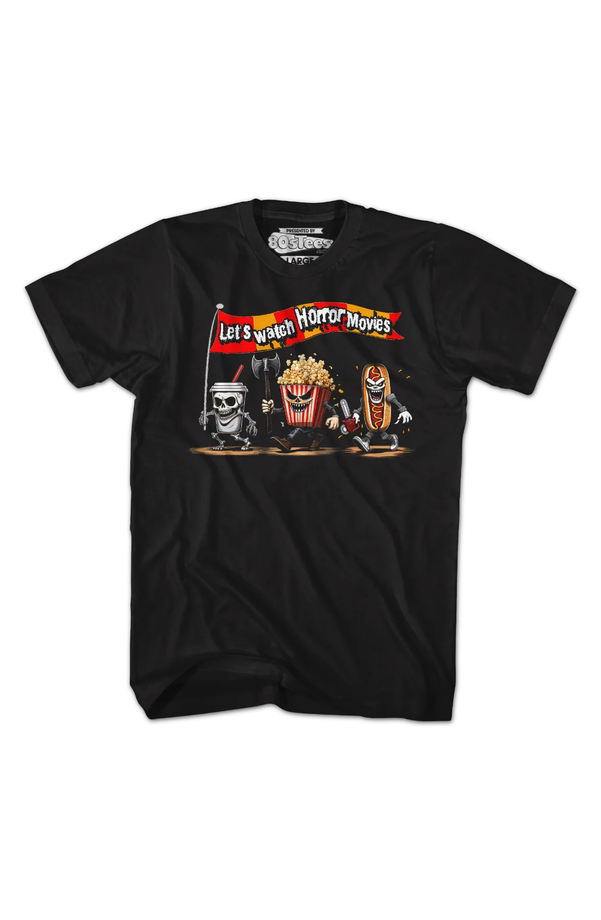 Let's Watch Horror Movies T-Shirt - Image 2