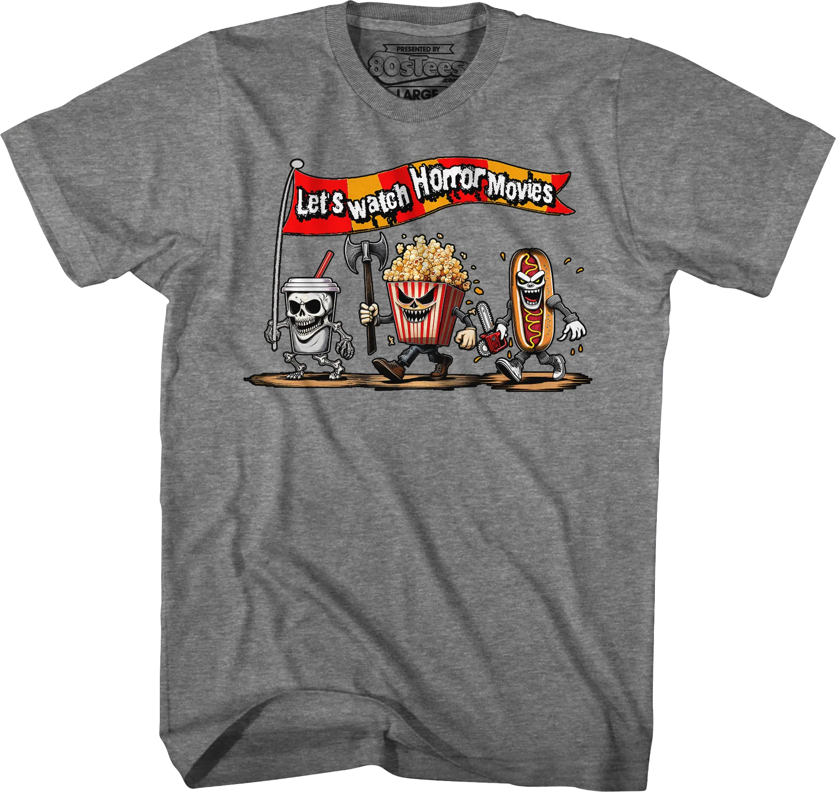 Let's Watch Horror Movies T-Shirt - Image 5