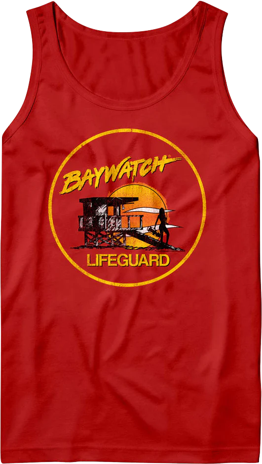 Lifeguard Silhouette Baywatch Tank Top