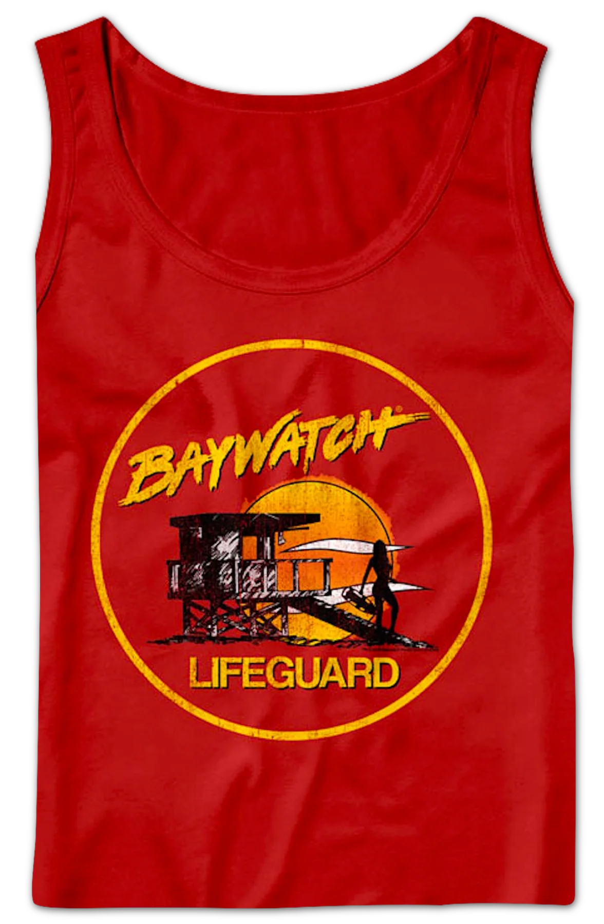 Lifeguard Silhouette Baywatch Tank Top - Image 2