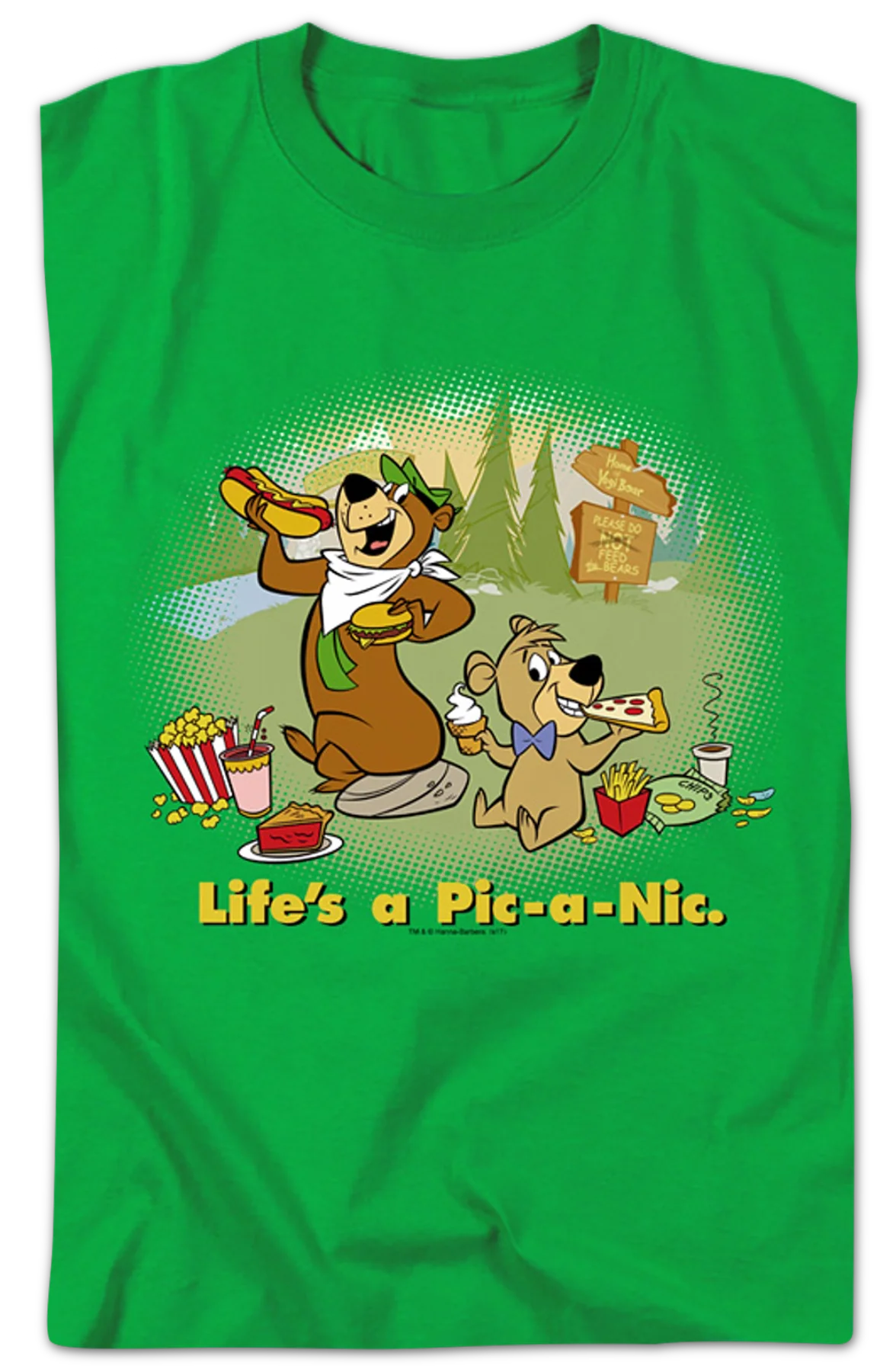Life's A Pic-A-Nic Yogi Bear T-Shirt - Image 2