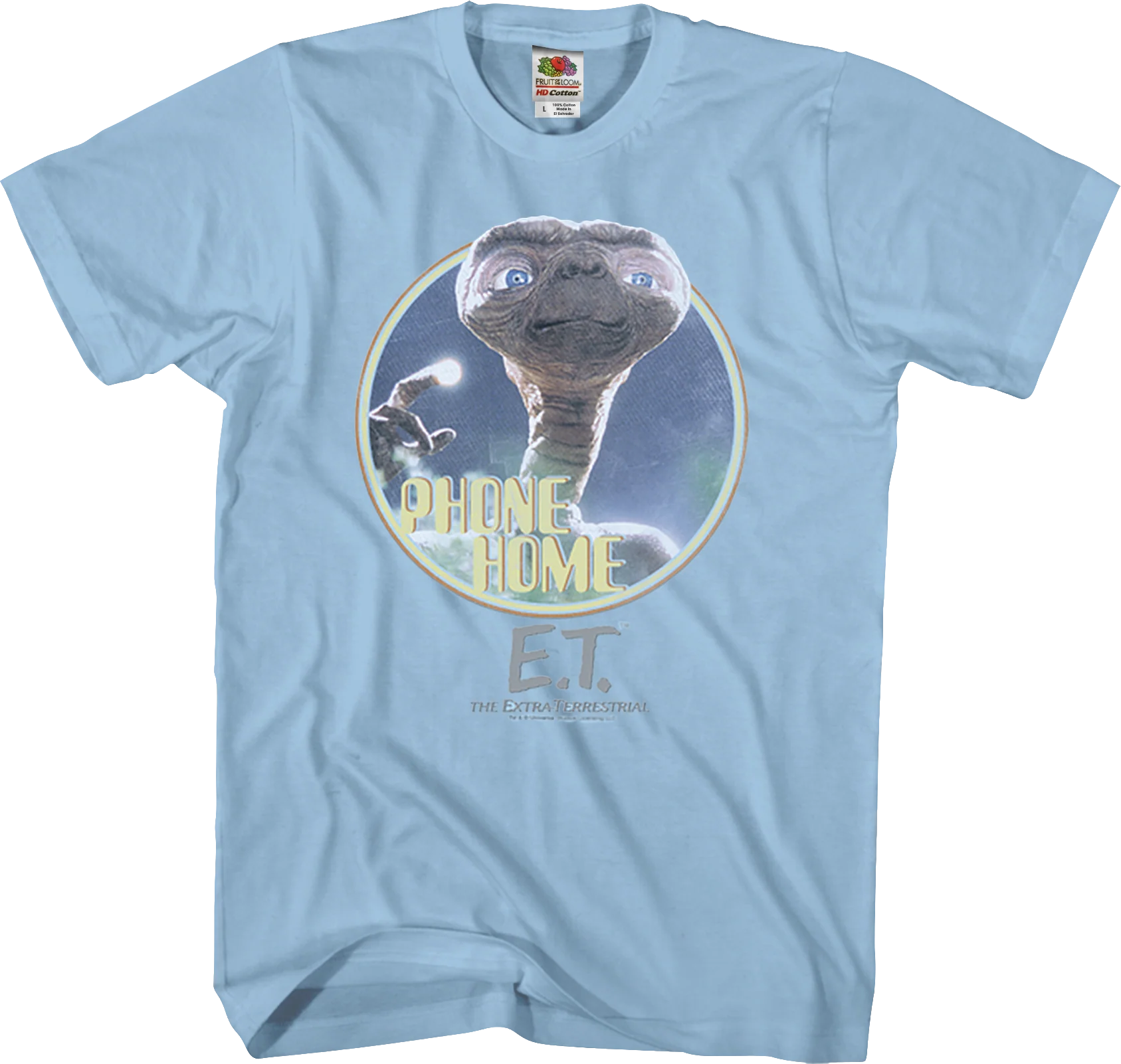 Light Blue Phone Home ET Shirt