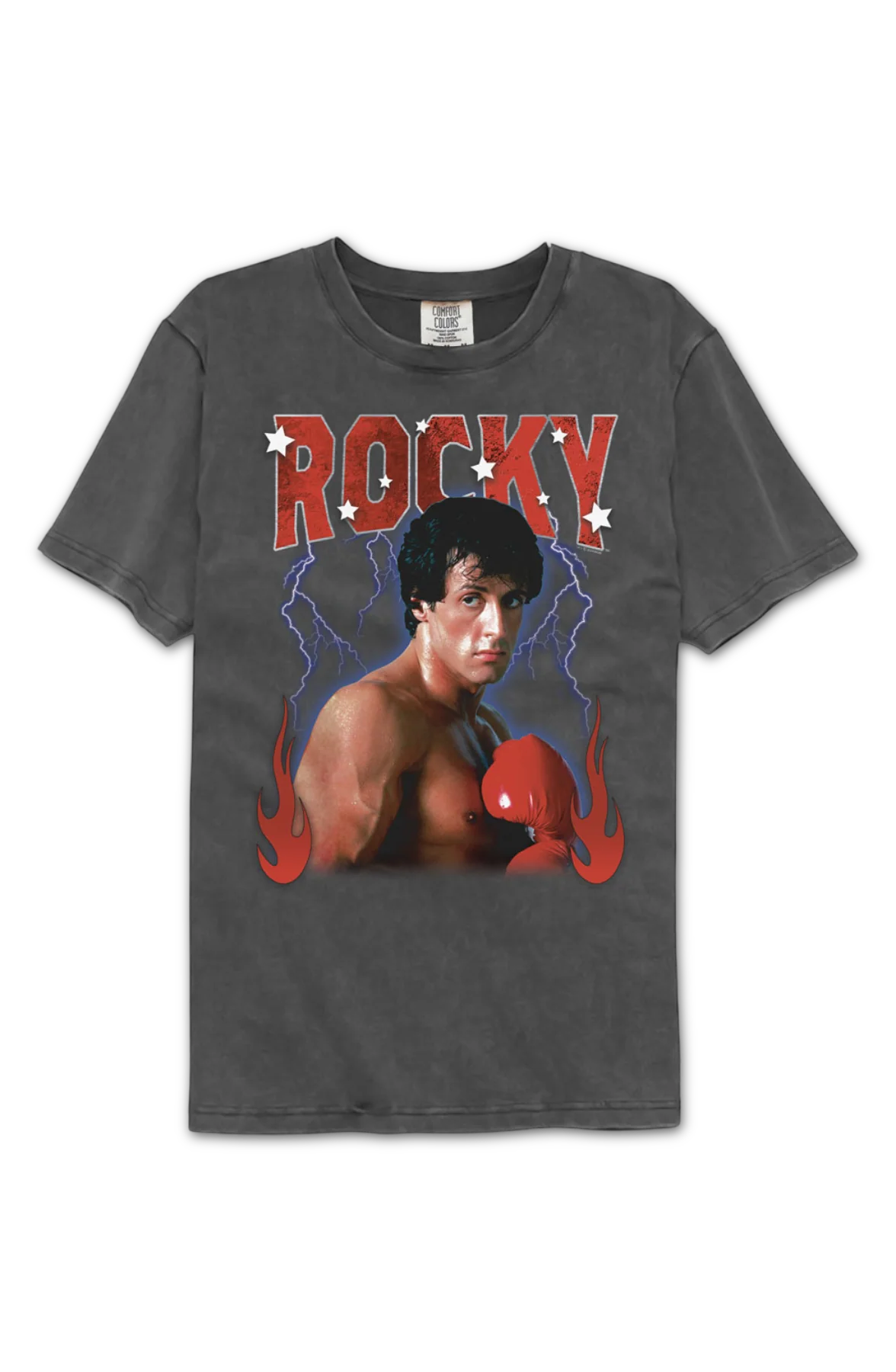 Lightning & Flames Rocky Comfort Colors Brand T-Shirt - Image 2