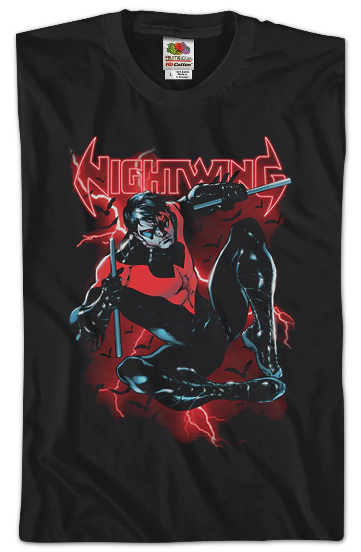 Lightning Nightwing DC Comics T-Shirt - Image 2