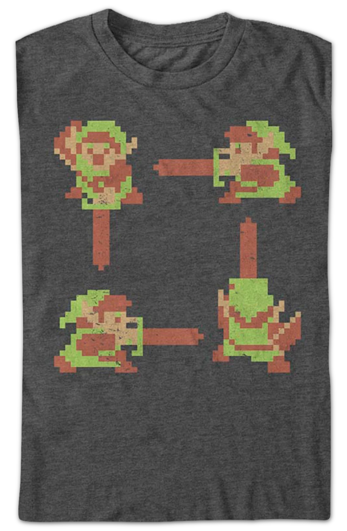 Link 8-Bit Action Poses Legend of Zelda T-Shirt - Image 2