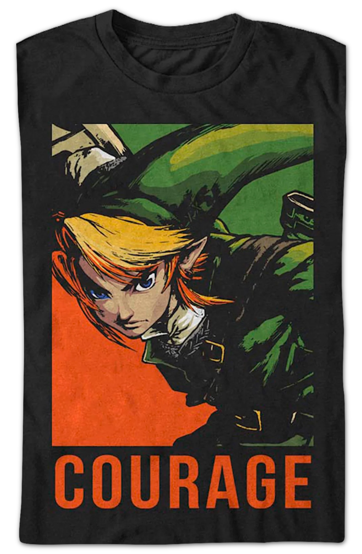 Link Courage Portrait Legend of Zelda T-Shirt - Image 2