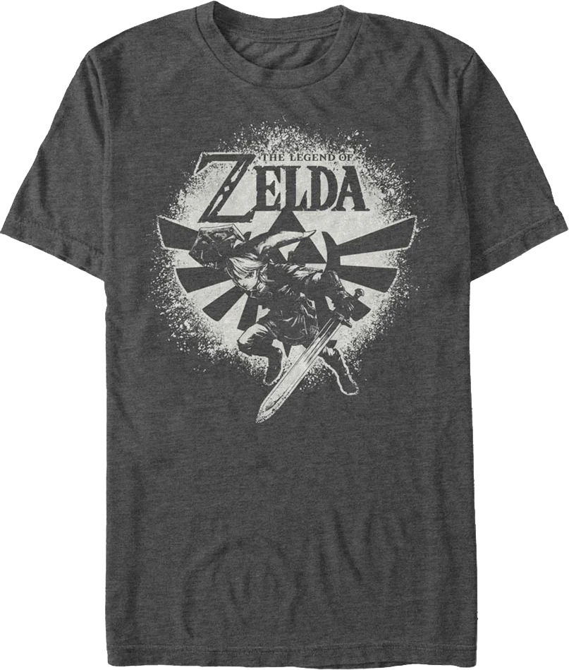 Link Paint Splatter Pose Legend of Zelda T-Shirt