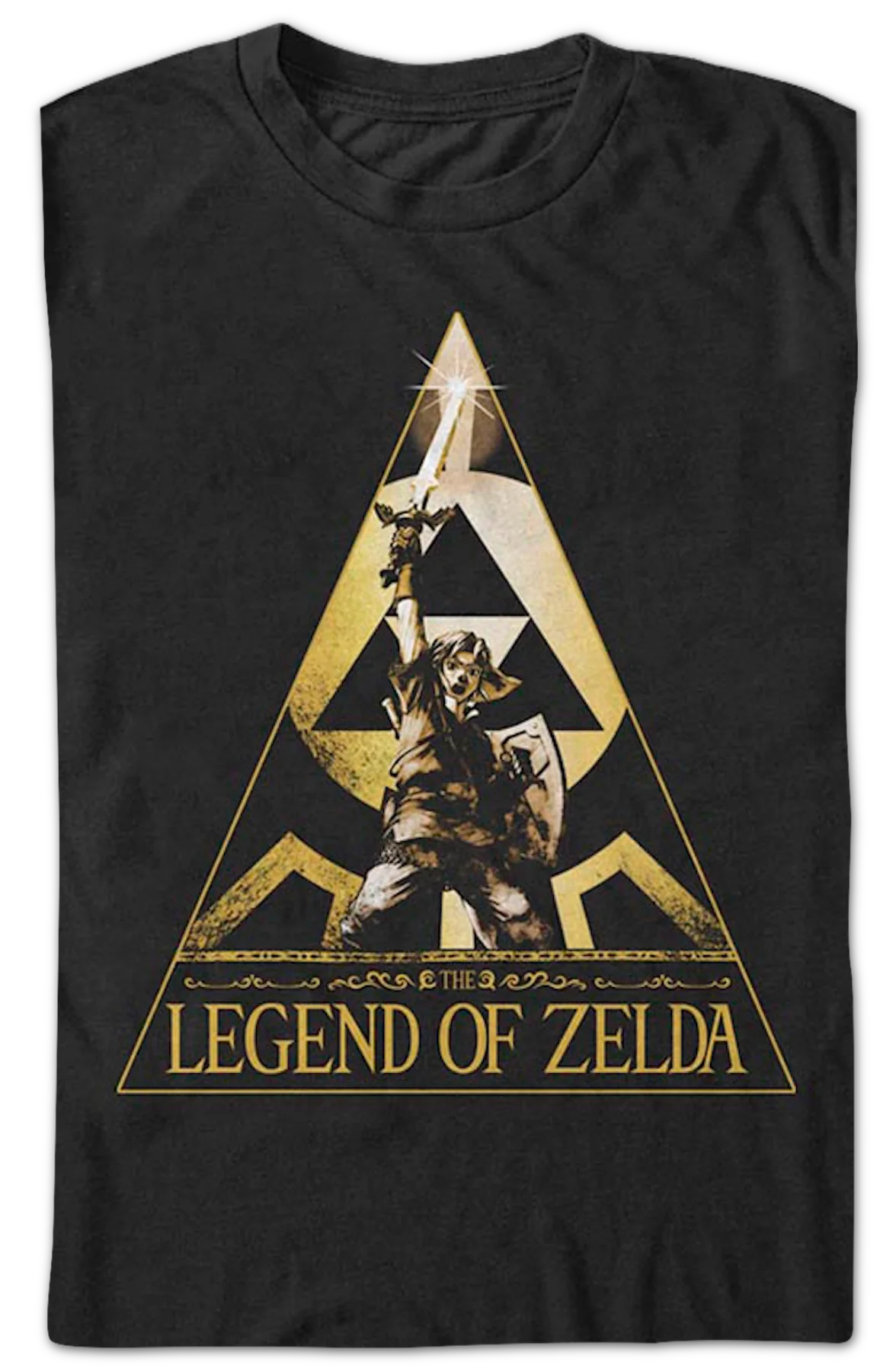 Link Triangle Legend of Zelda Nintendo T-Shirt - Image 2