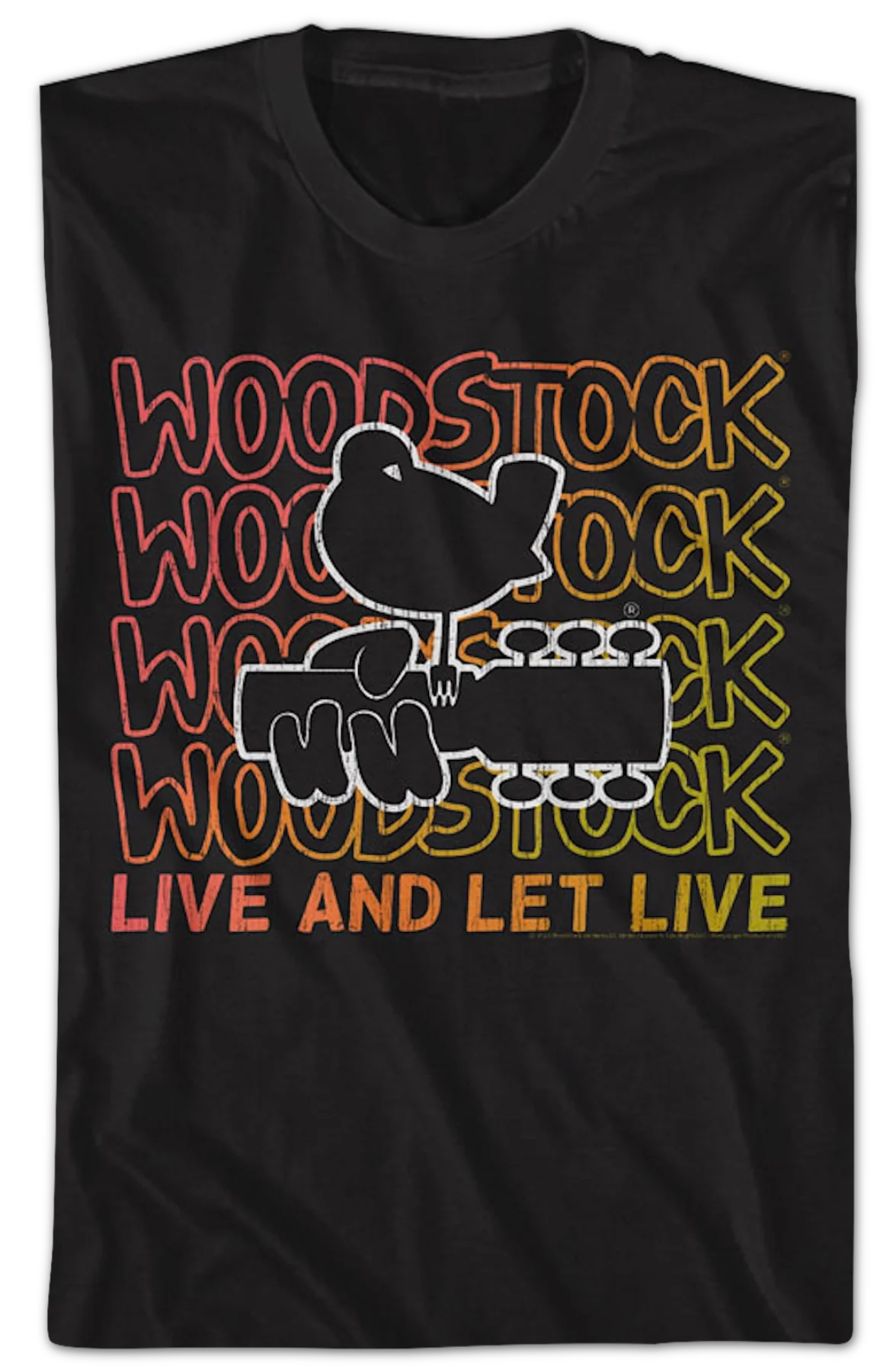 Live And Let Live Woodstock T-Shirt - Image 2