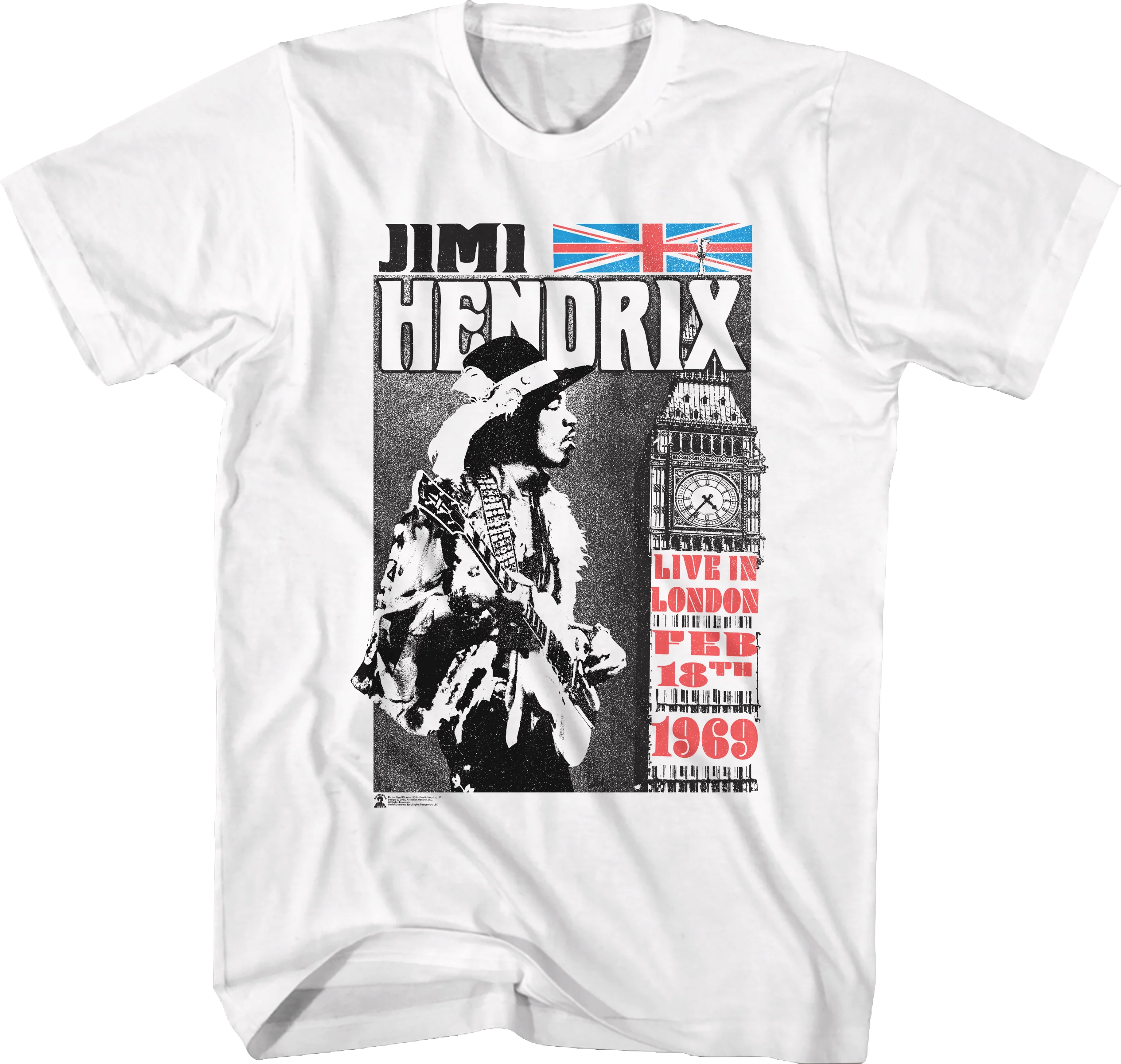 Live In London Jimi Hendrix T-Shirt