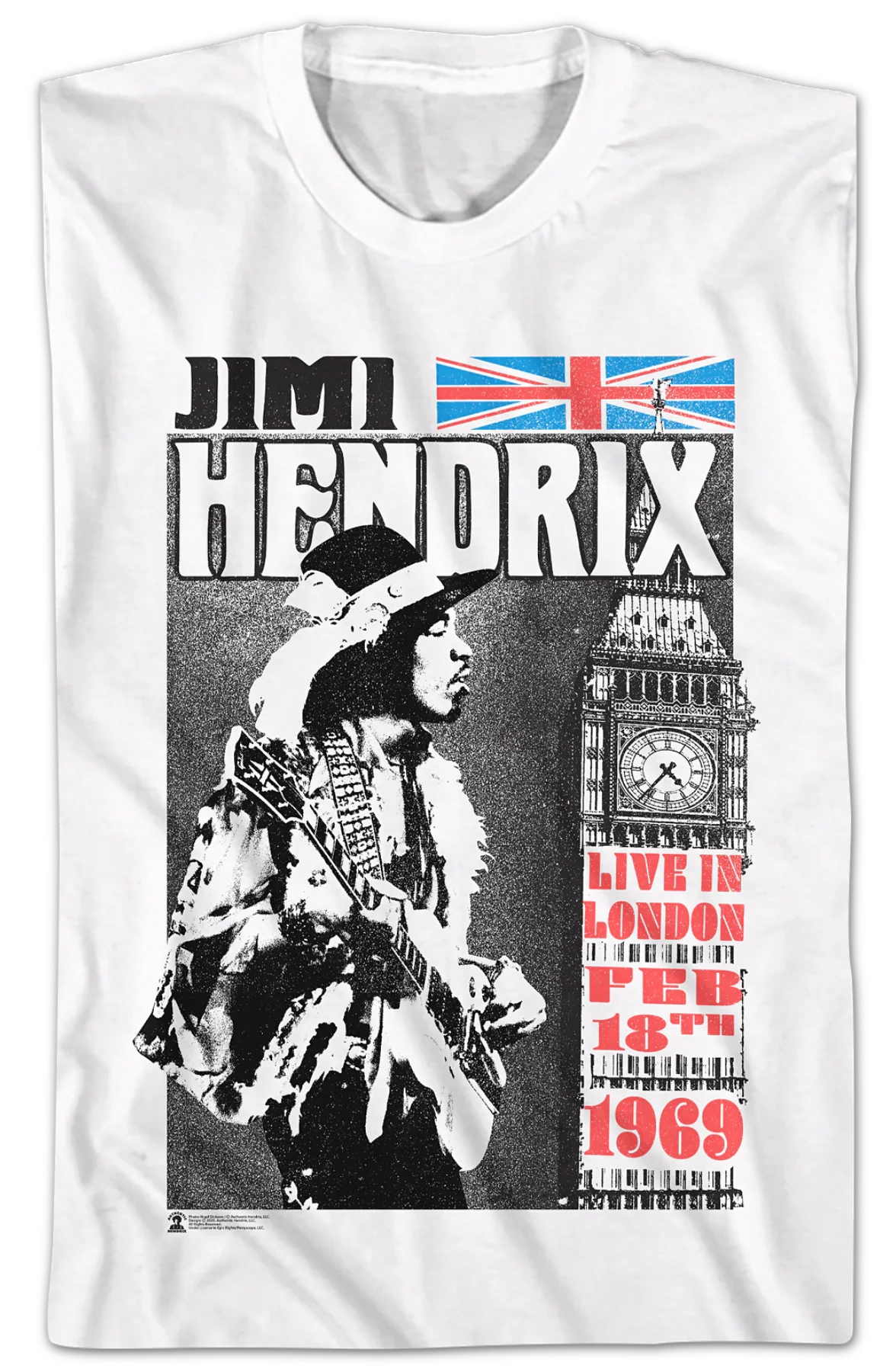 Live In London Jimi Hendrix T-Shirt - Image 2