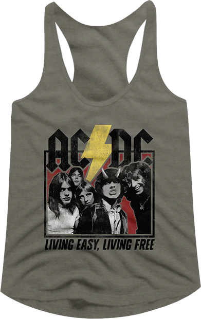 Living Easy Living Free ACDC Racerback Tank Top