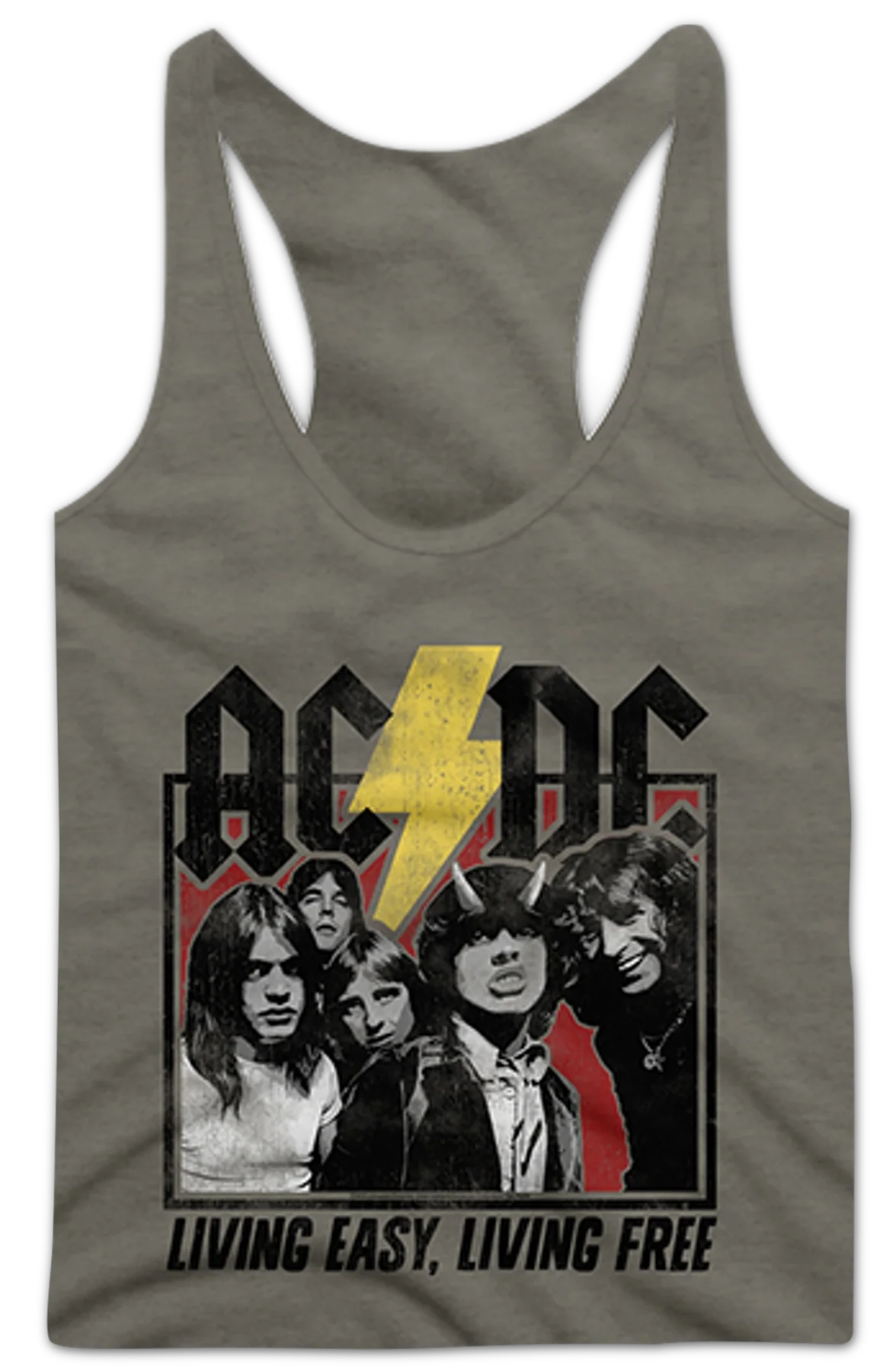 Living Easy Living Free ACDC Racerback Tank Top - Image 2